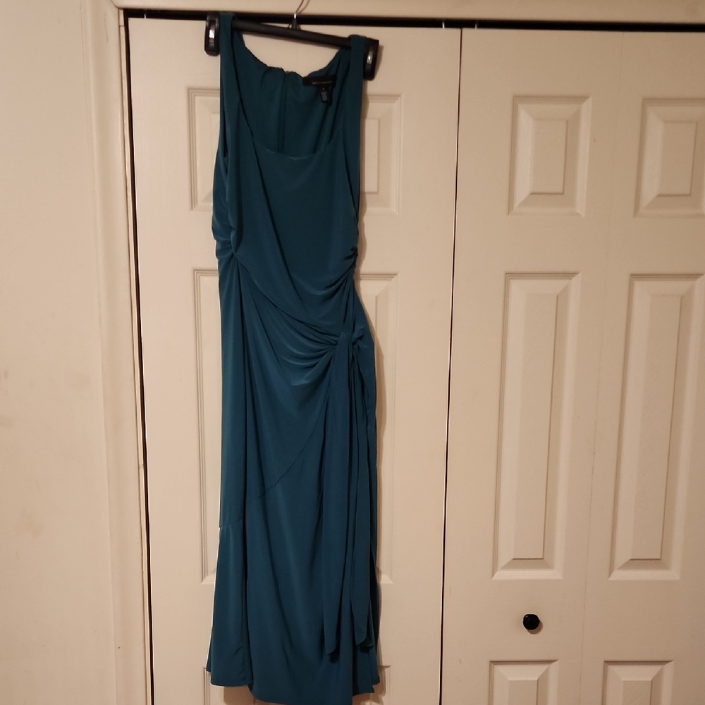 Elegant Teal Sleeveless Dress